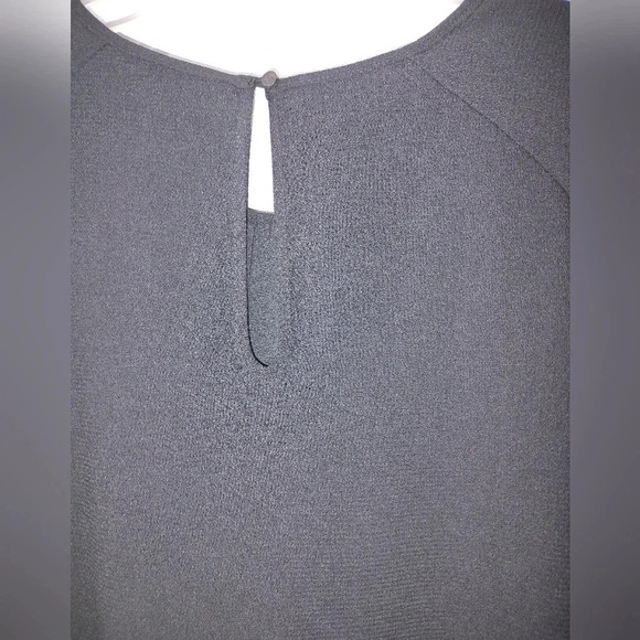 Mossimo black crew neck shift dress, drape sleeves - Picture 6 of 7